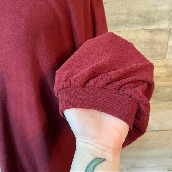 Rag Poets women’s burgundy sweatshirt in size small - Picture 6 of 9